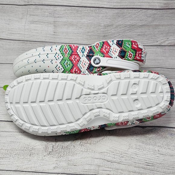 NWT Crocs Men's Classic Lined Holiday Charm Clog Size 13 - Picture 10 of 10